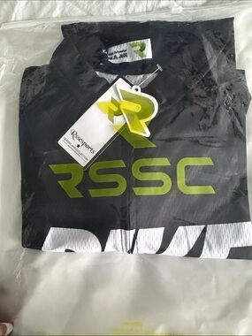 RSSC Sports Black & White Zip-up Cycling Jersey